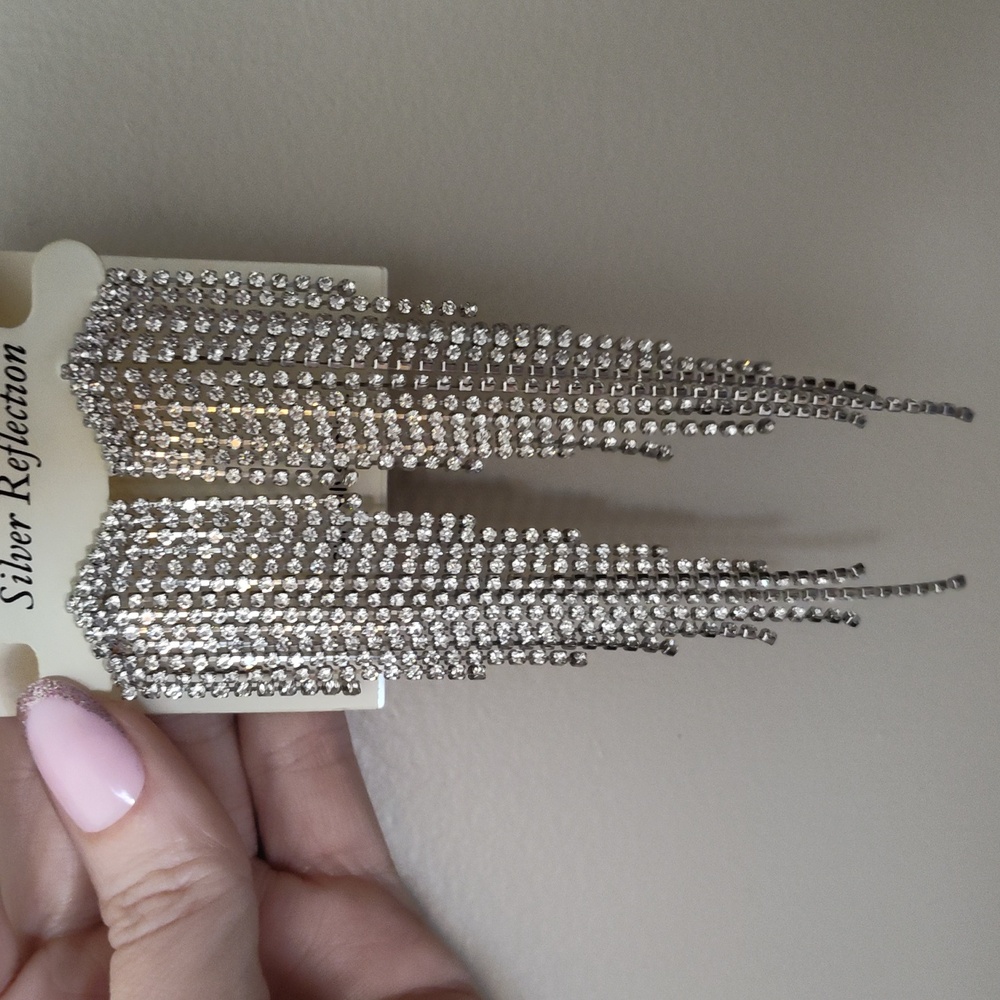 🆕 Long Crystal Fringe Earrings
